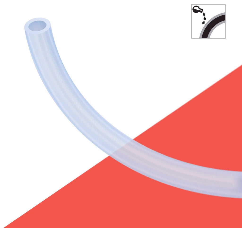 PTFE Tubing - Flexible, Semi-Clear Extruded - Fractional Sizes 